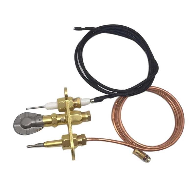 Liquefied Gas M8*1 Thermocouple 900mm Ignition Line Three Fire Long Open Flame Components Gas Heater Fire Pit Replacement Parts
