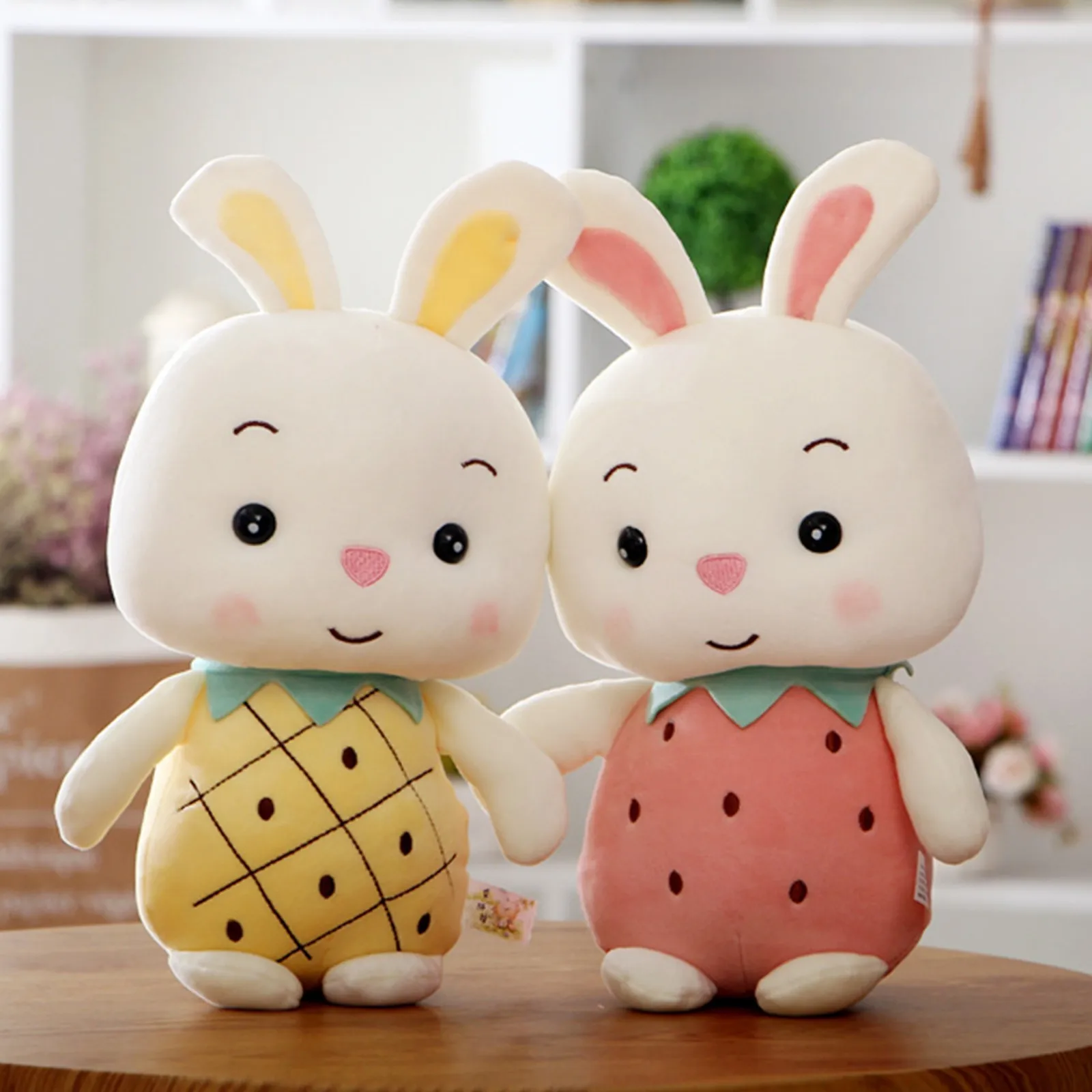 

Plush Stuffed Toy Easter Scarf Cute Rabbit Plush Toys Kawaii Accessories Bunny Stuffed Plush Animal Baby Toys Holiday Gifts FE