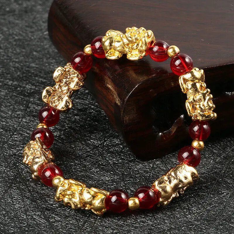 Pixiu – Bracelet porte-bonheur en Agate  feng shui  bête chinoise  bijoux porte-bonheur