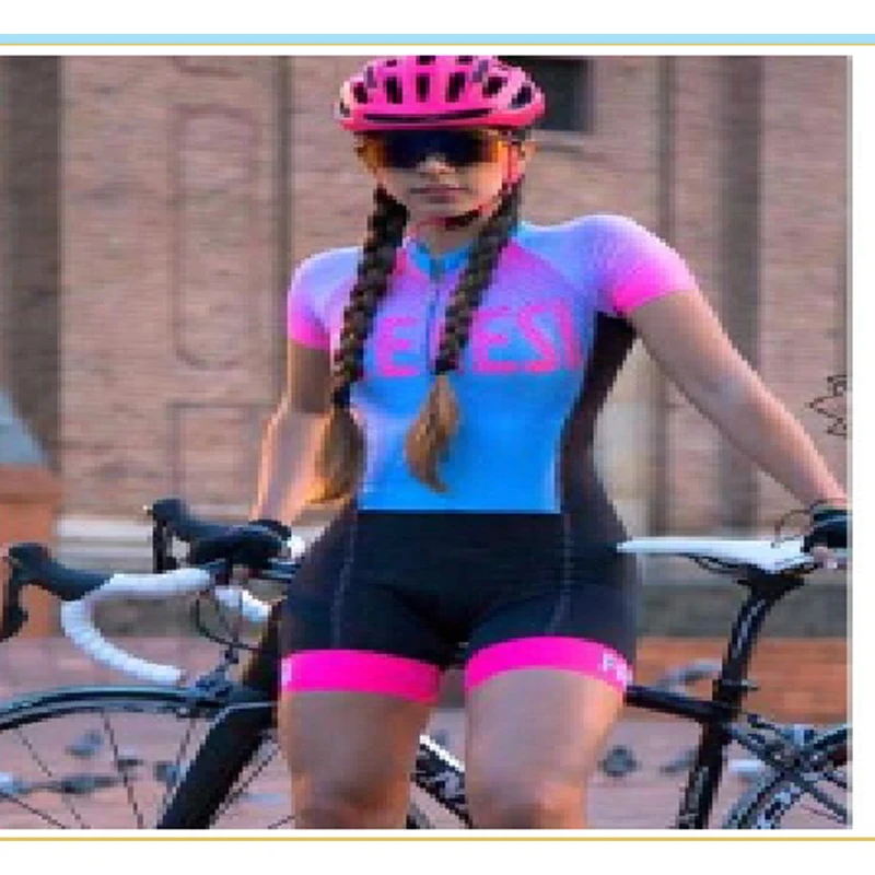 Женский трикотажный костюм для триатлона с короткими рукавами велосипедный