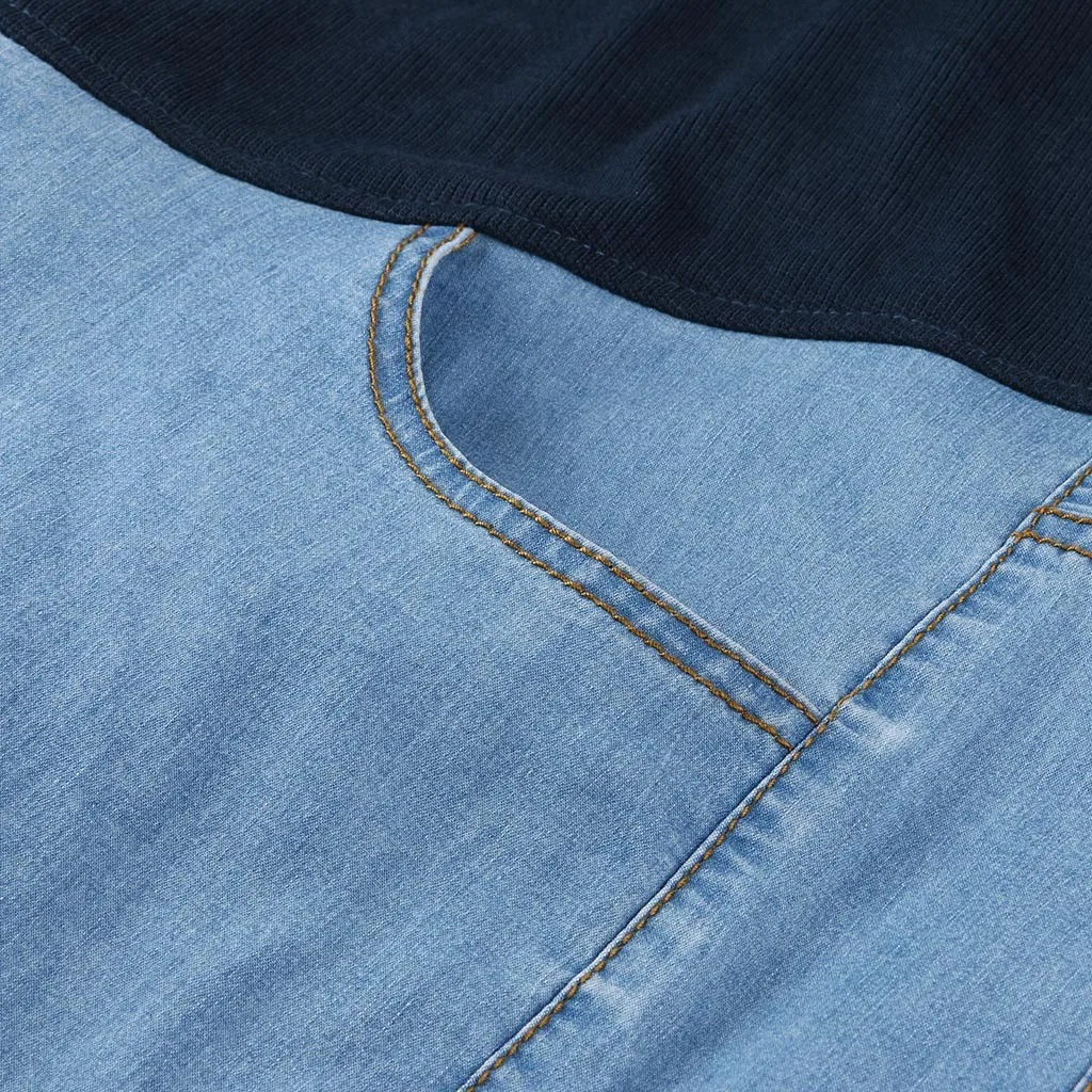 Женские джинсовые брюки для беременных с высокой талией леггинсы