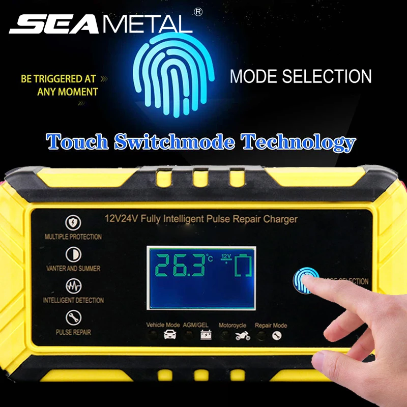 Автомобильное умное зарядное устройство для аккумуляторов 12 В 8 А/24 4 а| |