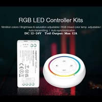 miboxer fut037sa 2 4g rainbow round touch remote control whiteblack and led controller dc12v 24v dimmer kits for rgb led strip