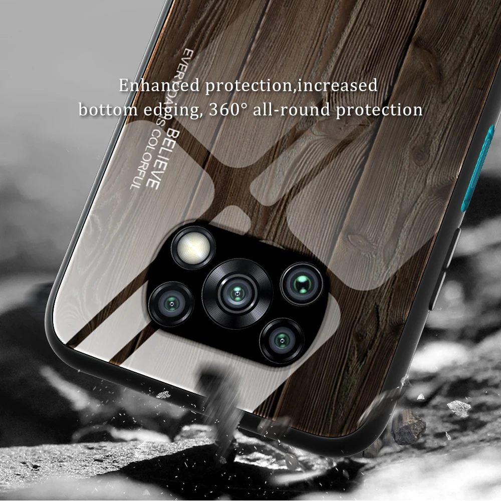 wood tempered glass case for oneplus nord ce n10 5g case luxury protective gradient glass phone cover for oneplus n 100 8t coque free global shipping