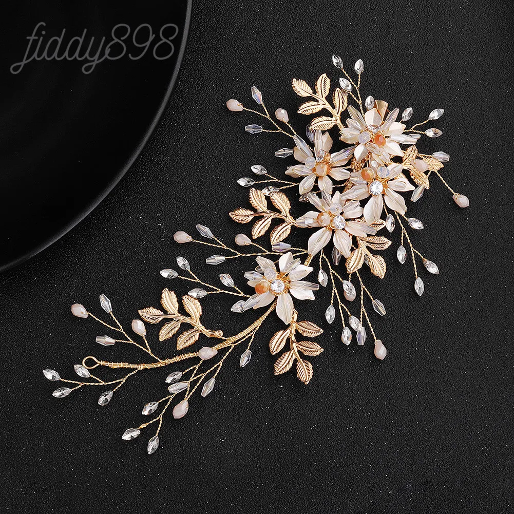 Винтажные золотые свадебные аксессуары для волос на выпускной женские заколки с