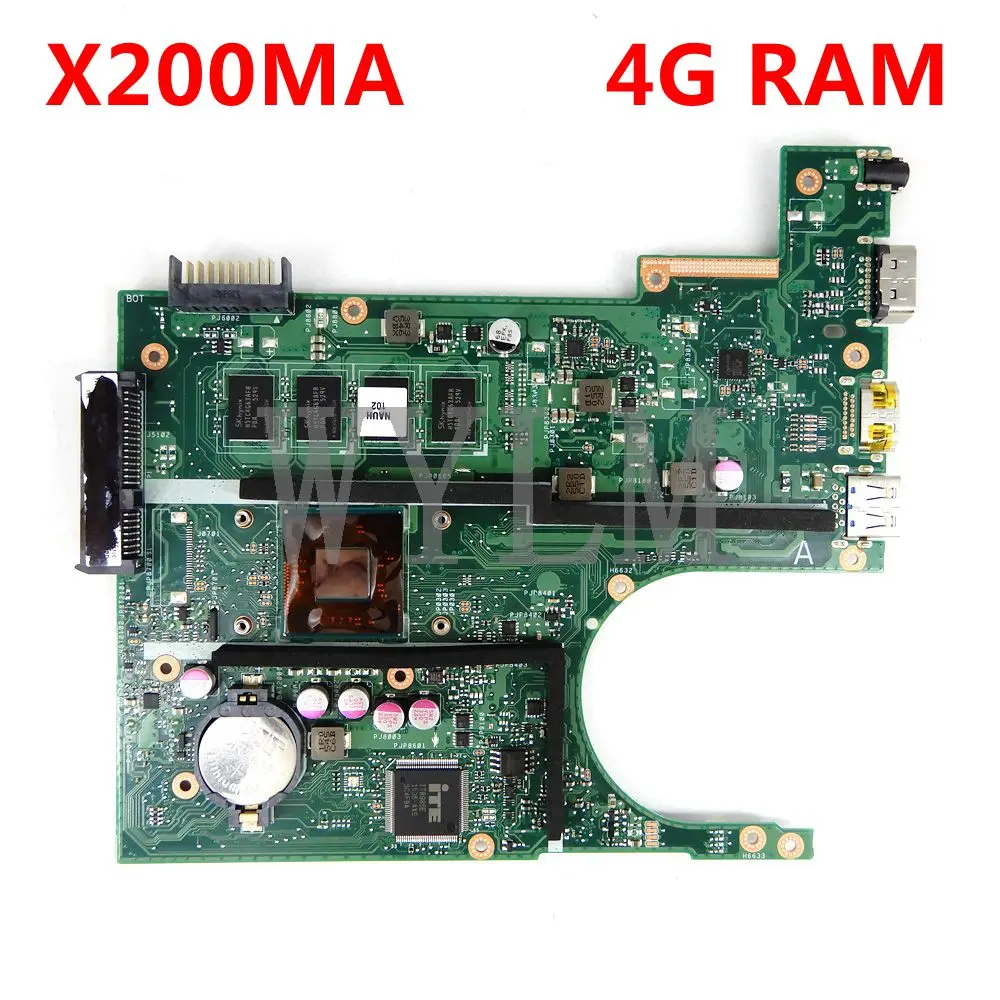 

Материнская плата для ноутбука X200MA N2920/ N2930 /N2940 CPU 4 Гб RAM Материнская плата ASUS F200MA F200M X200M X200MA 100% протестирована Бесплатная доставка