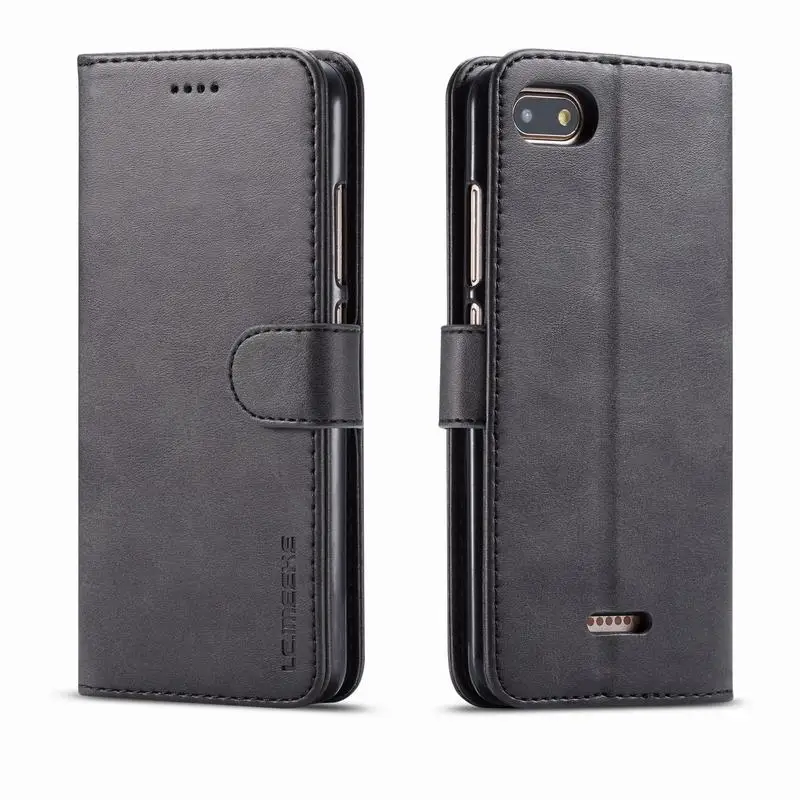 Leather Case For Xiaomi Redmi 6 Pro Flip Cover A 6A 6Pro Wallet Magnetic Luxury Vintage Phone Bags Cases | Мобильные телефоны и