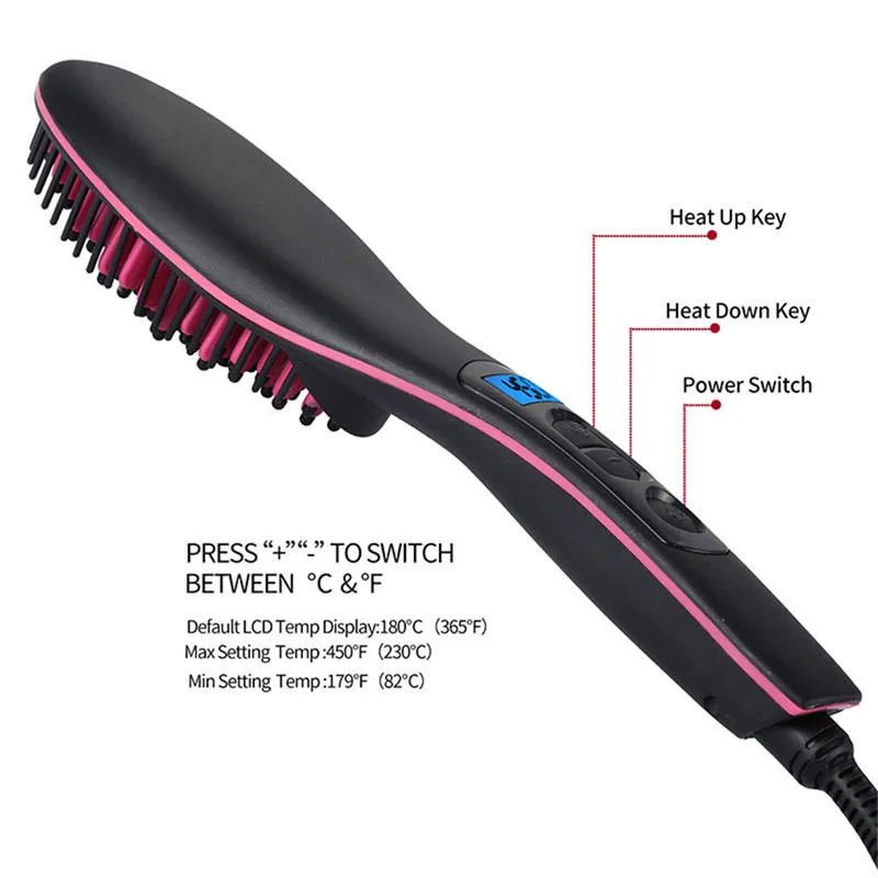 

Professional Comb Hair Straightener Styling Brush Straightening Heating Beauty Hair Salon Hairdressing Hair Scalp Massage Comb