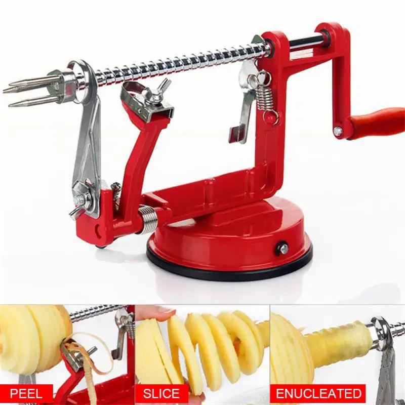 

3 In 1 Fruit Peeler Stainless Steel Apple Peeler Core Hand-cranked Clipping Fruit Potato Peeled Tool Creative Kitchen Tools