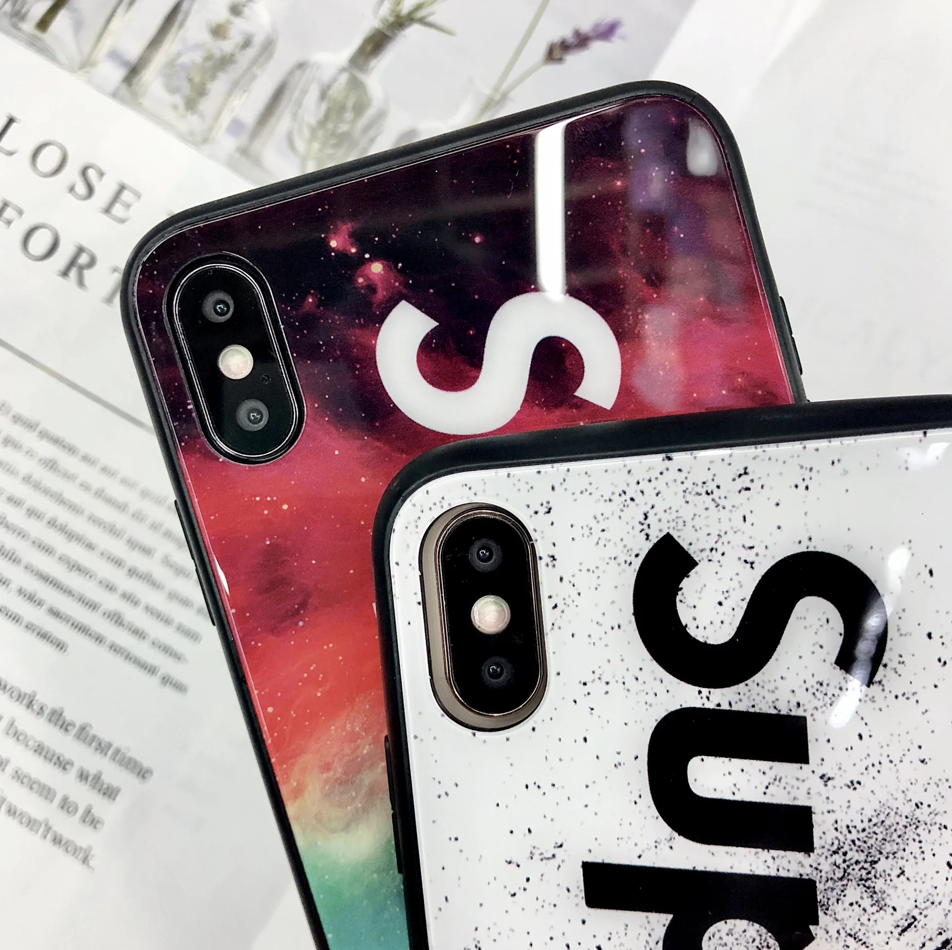 Suprme чехол для телефона стекло с надписью X для Apple 7plus защитный чехол Iphone11proma X чехол для телефона