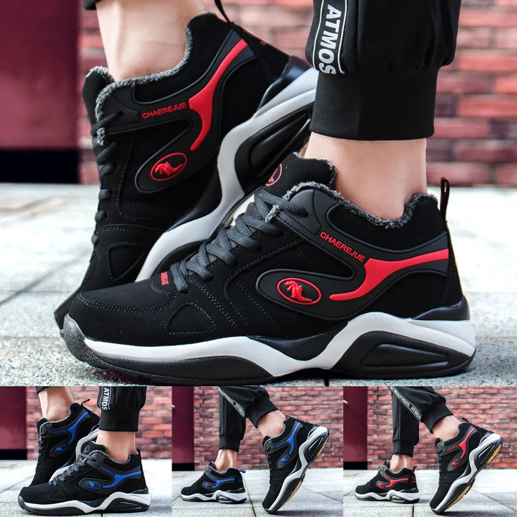 Мужская обувь осенне зимние ботинки Вулканизированная камуфляжная бархатная