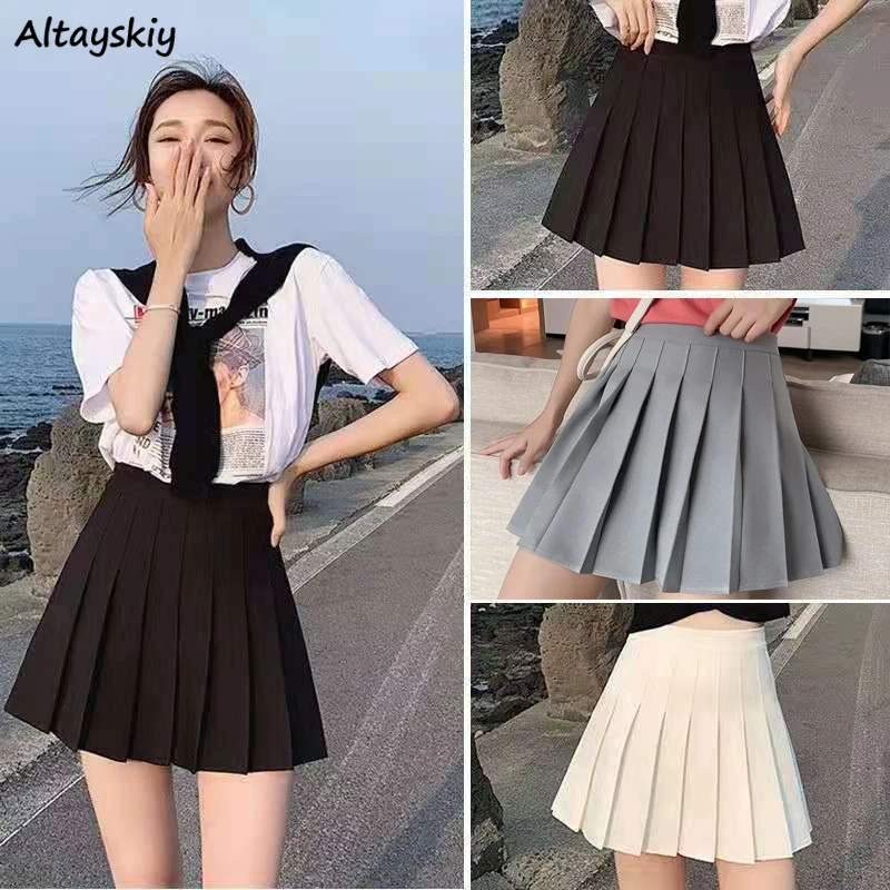 

Pleated Skirts Women Empire Summer Design All-match 90s Harajuku Fashion Ins Above Knee Casual Daily College Sweet Retro Classic