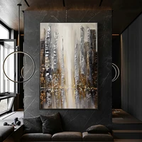 abstract building oil painting on canvas handmade mural modern wall art picture office bar home large salon decoration paintings