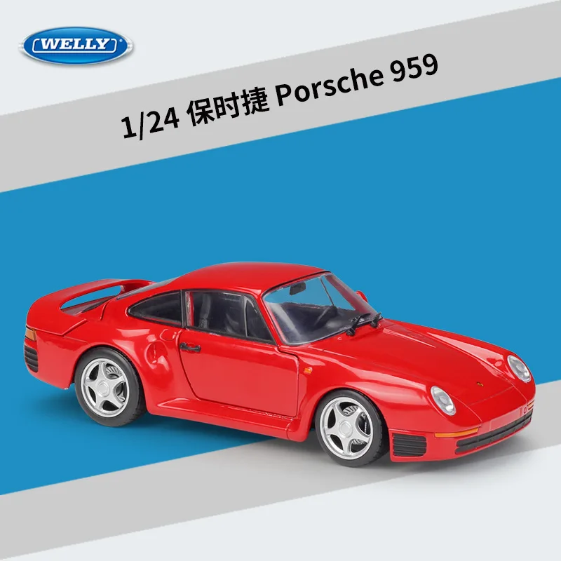 Модель автомобиля Welly 1:24 Diecast P 959 красный белый спортивный автомобиль