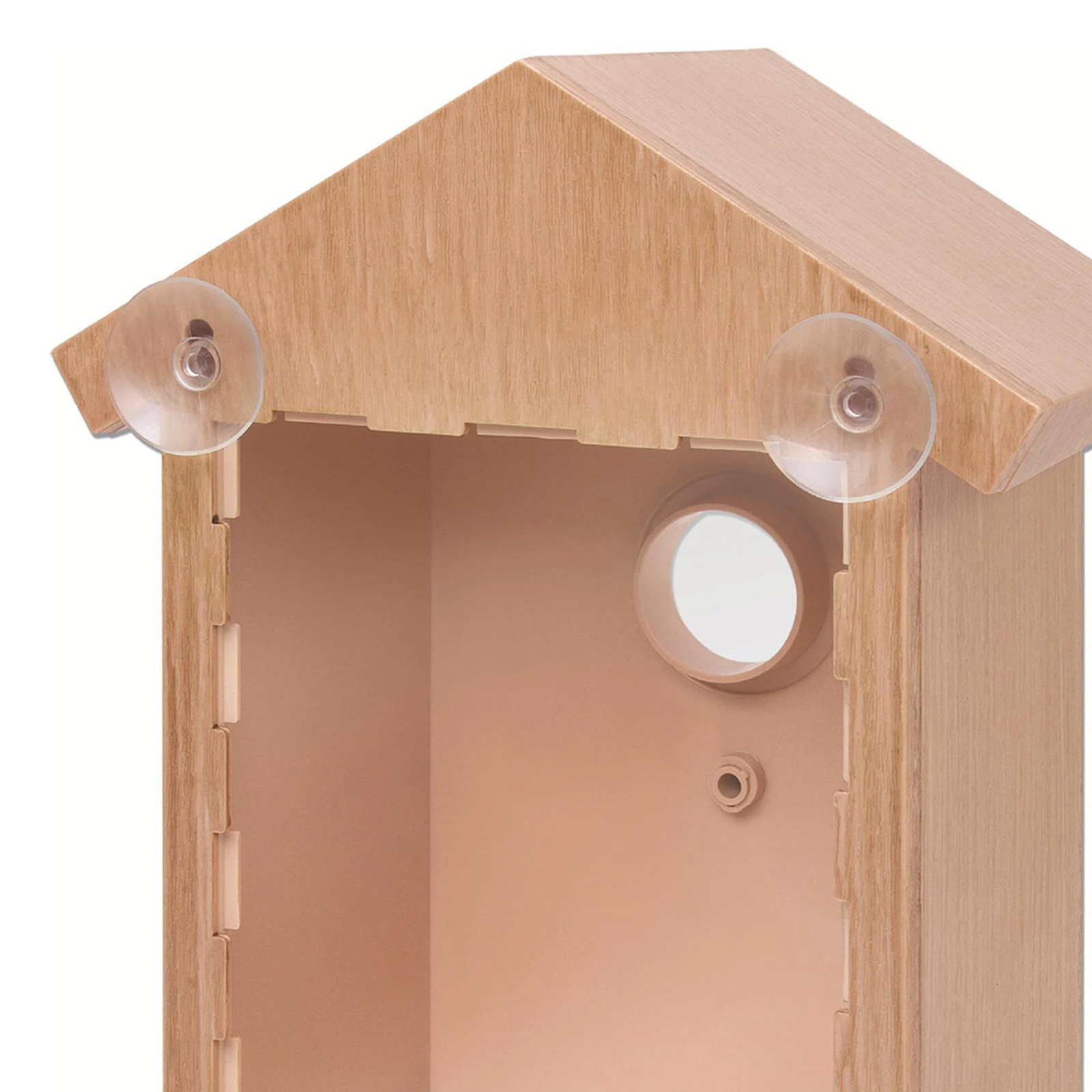 

Wood Suction Cup Bird Nest Wren Feeder Feeding Birdhouse Yard Garden Hanging