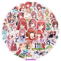 50pcs the quintessential quintuplets stickers for motorcycle phone skateboards laptop luggage pegatinas anime stickers