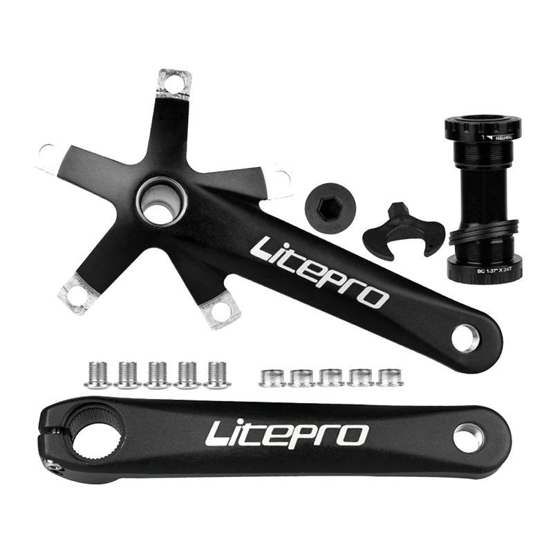 Litepro кривошипная система BMX Hollowtech Кривошипные рычаги для велосипеда 130bcd