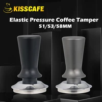 515358mm constant calibrated pressure coffee tamper elastic powder hammer stainless steel base horizontal tool for barista