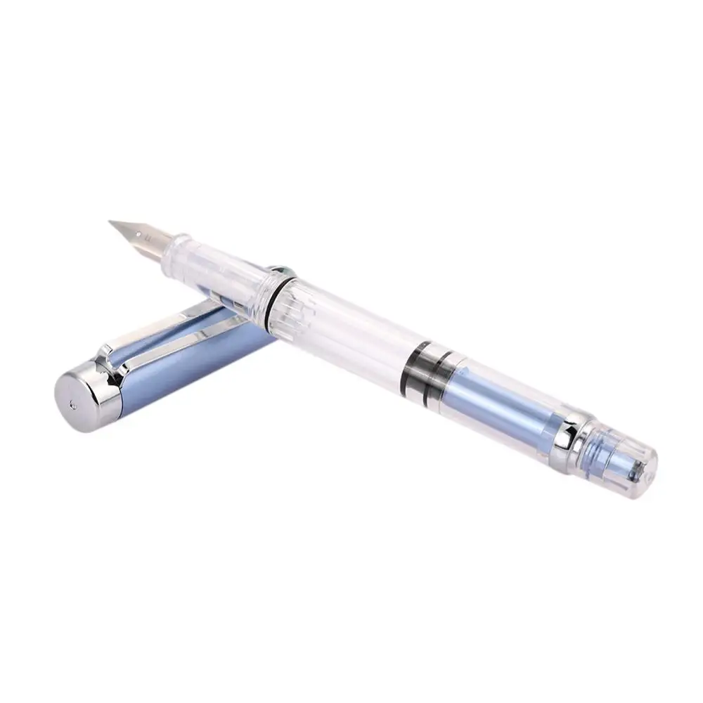 

WING SUNG 0.5mm Transparent Fountain Pens 9 Color fontaine pen Portable Office 2020 fountain pen Caneta school supplies