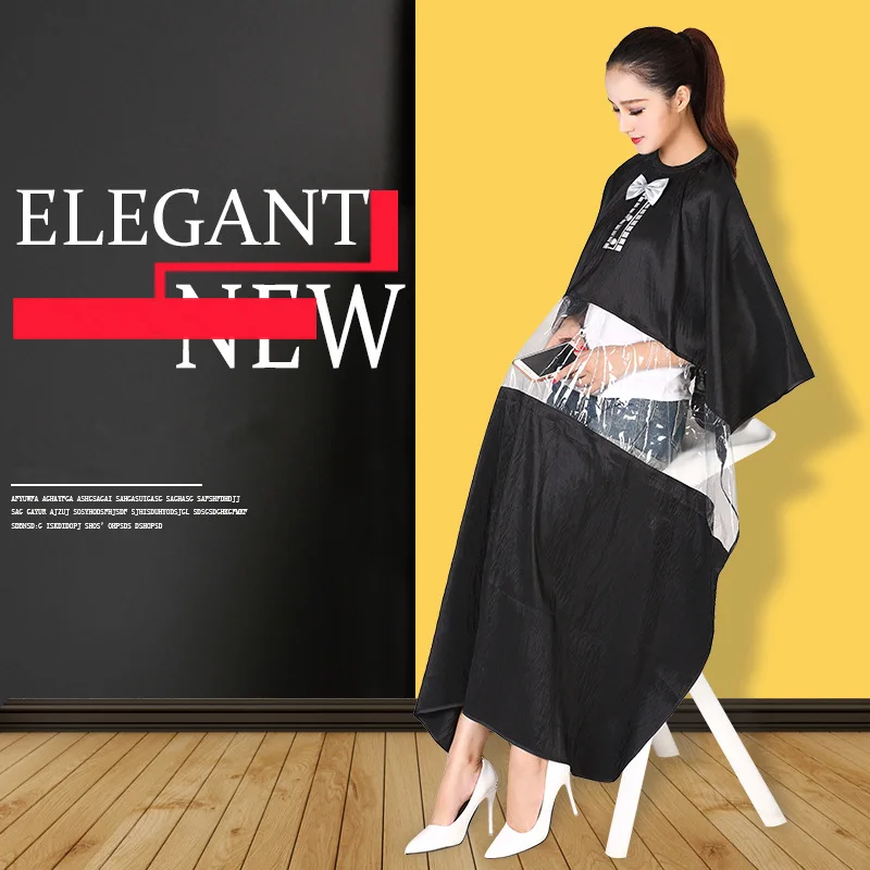 Профессиональная накидка для парикмахерской прозрачная и видимая окрашивания