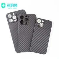 carbon fiber phone case pp fine hole camera protective cover for iphone 13 pro max mini ultra thin 0 4 mm