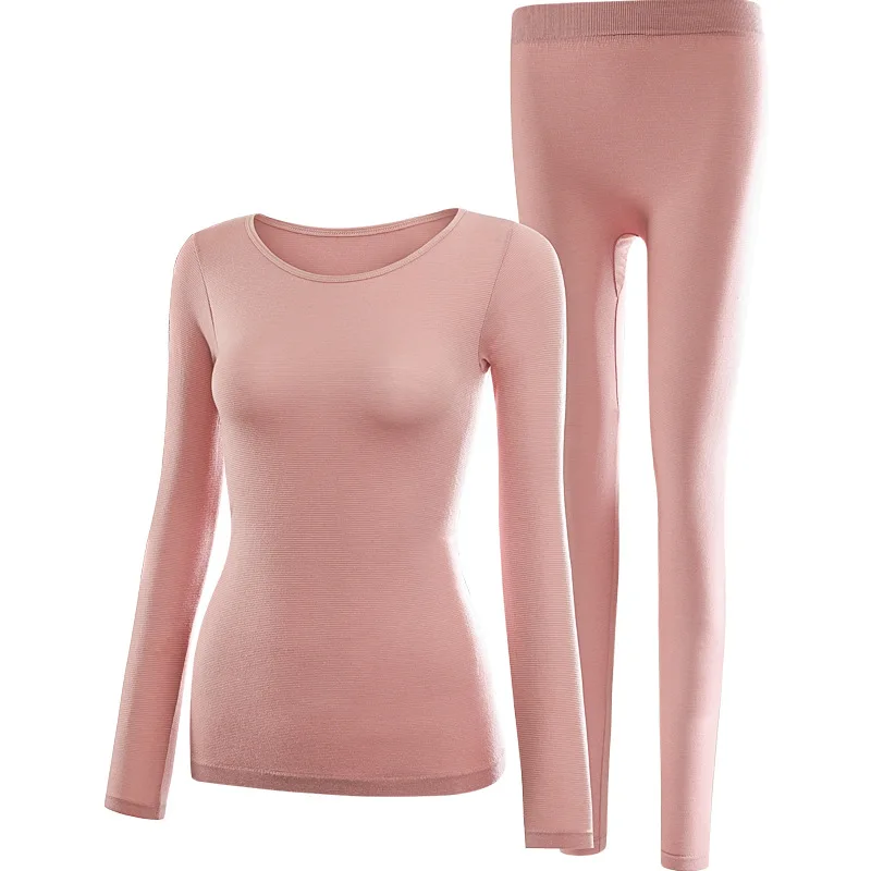 

37°C Constant Temperature Women's Thermal Underwear Non-marking Ultra-thin Bottoming Underwear Long Trousers Suit