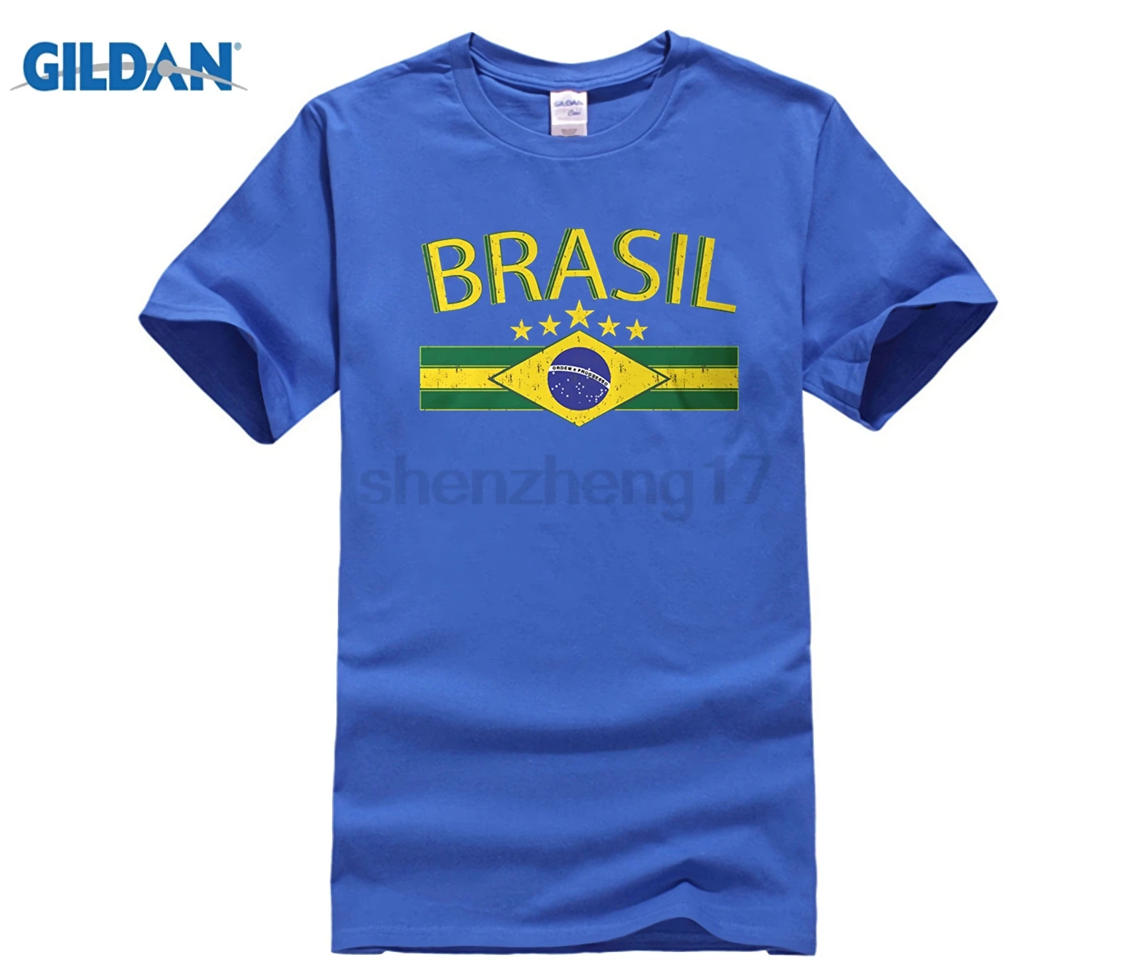 HOT deals 2019 Hot sale Fashion Men's Brasil Flag and Country Emblem Brazil T-shirt Tee shirt | Мужская одежда