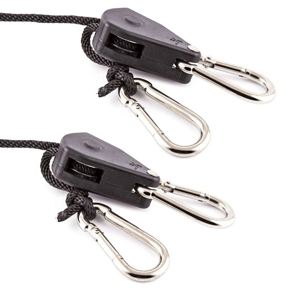 2Pcs Camping Hiking Pulley 1/8&quot Rope Ratchet Hanger Outdoor Tools EDC Survival Equipment Tent Light Hanging Hook | Спорт и