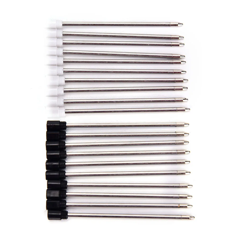 

10pcs Metal Core Ballpoint Pen Refill Korean Stationery Blue And Black Ink Refill Replacement School Supplies