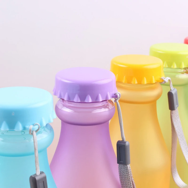 Портативная Прозрачная Матовая бутылка для воды конфетный Небьющийся