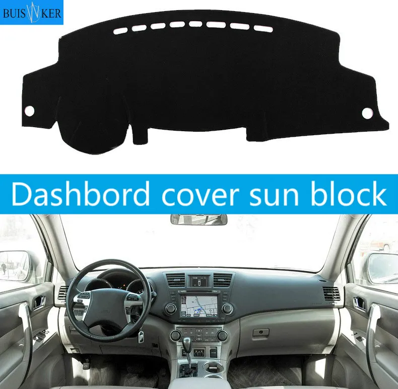 

For Toyota Highlander 2008 2009-2013 Car Dashboard Cover Dashmat Dash Mat Pad Sun Shade Dash Board Instrument Carpet Accessories
