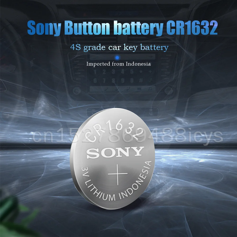 100% Оригинальный литиевый аккумулятор sony CR1632 20 шт./лот 3 в для часов пультов