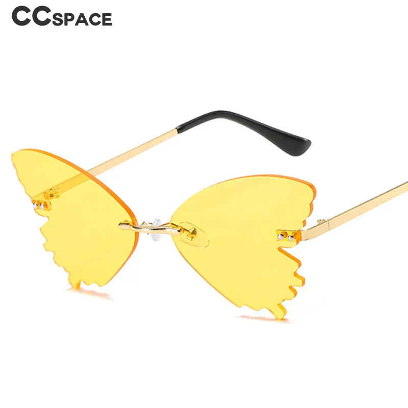 49060 бабочка без оправы Солнцезащитные очки для мужчин и женщин Модные Оттенки UV400