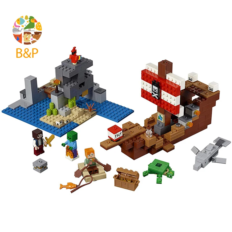 21152 404 шт. серия &quotМои миры&quot пиратский корабль приключенческая модель