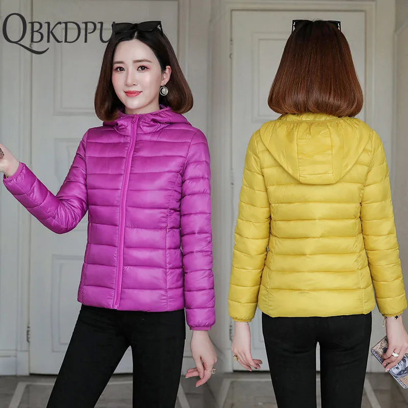 Зима плюс размер 4XL женские повседневные куртки 2019 Новые короткие ультра легкие