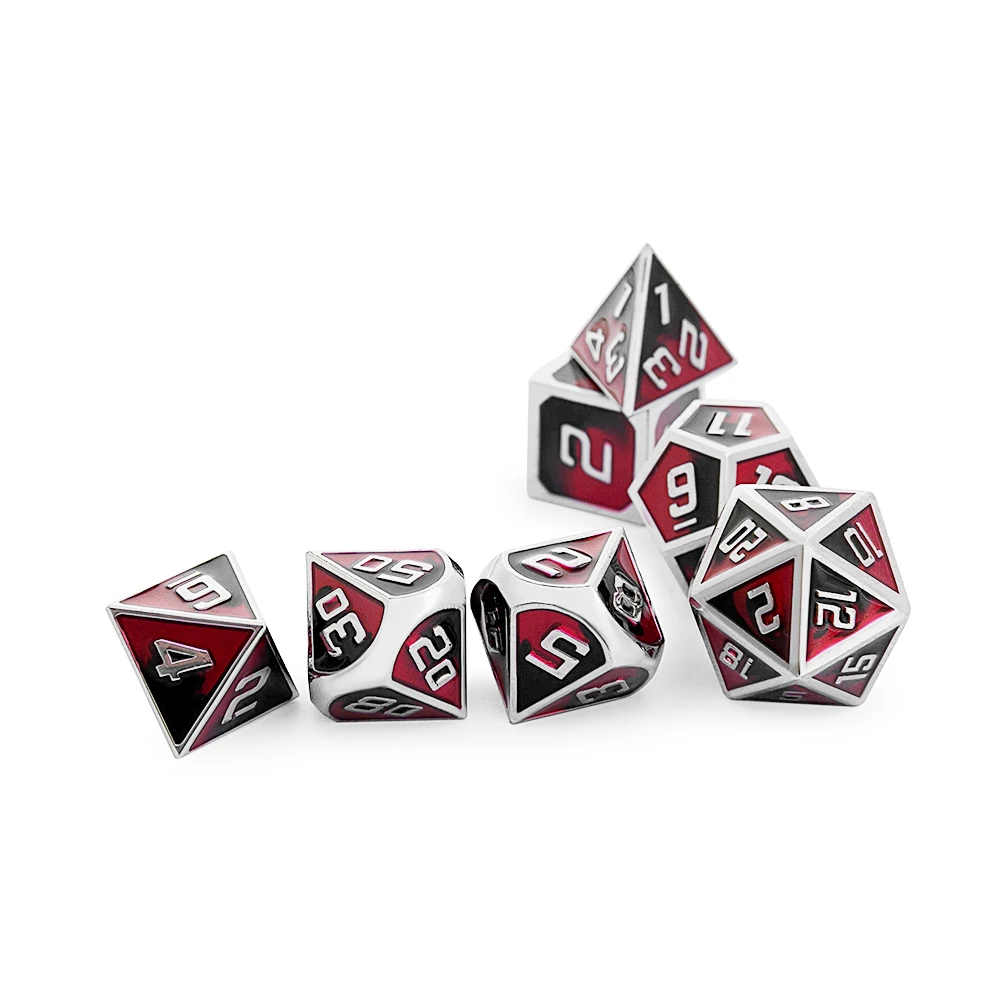 CHENGSHUO игральные кости DND set металлические для настольных игр. Цинковый сплав