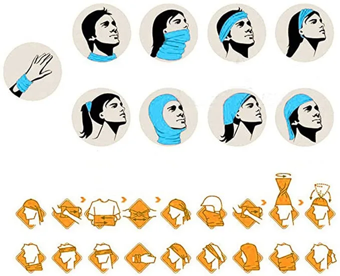 

Sagace Apparel Accessories Scarf Unisex Rave Bandana Neck Gaiter Tube Headwear For Women Men Face Scarf Hijab