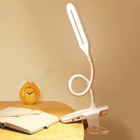 creative led 360%c2%b0 folding clamp desk lamp eye protection usb rechargeable dimming clip on light for book bed and computers