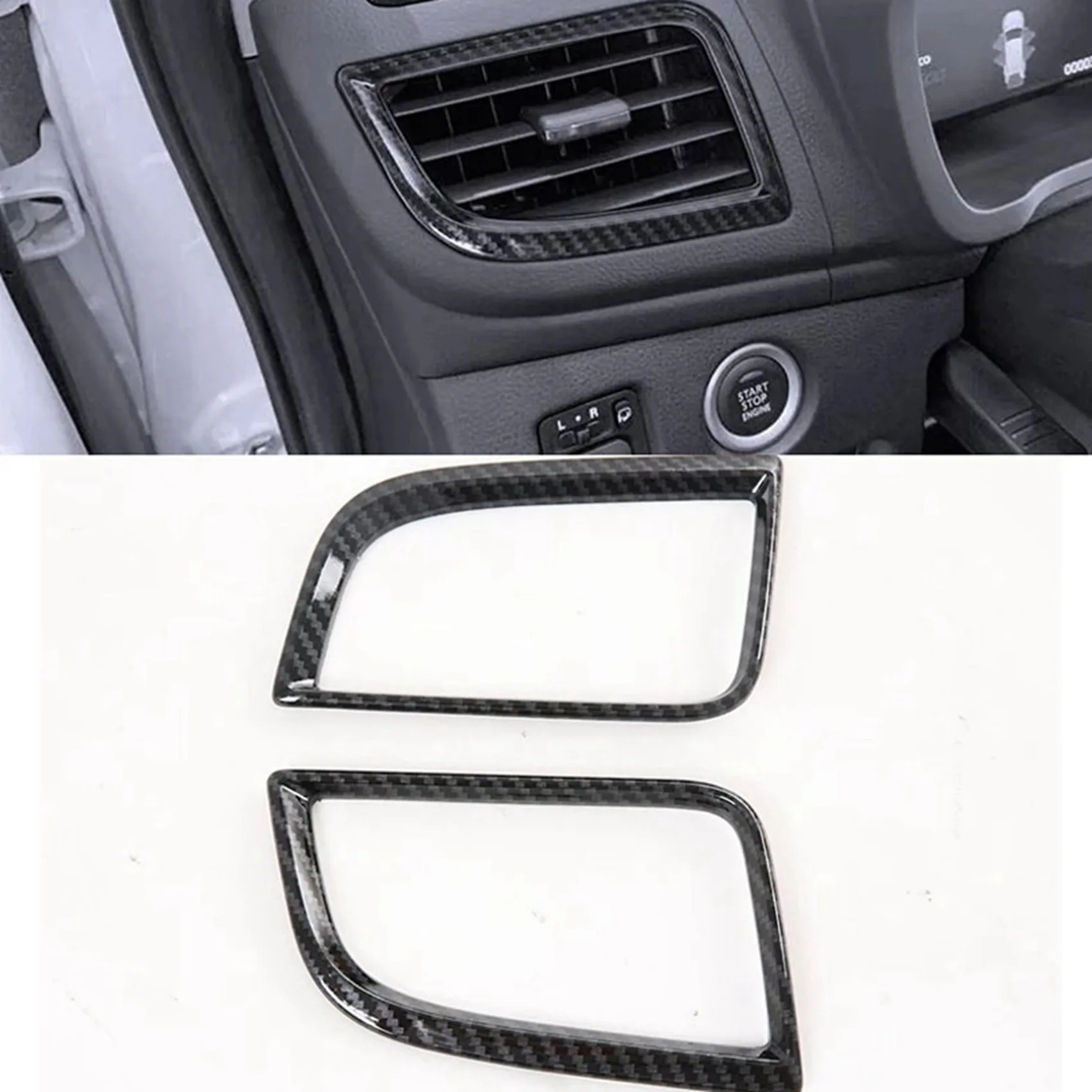 

for Mitsubishi Pajero Sport 2020 2PC Air Conditioning Vent Outlet Cover & 4PCS Window Lift Switch Buttons Cover