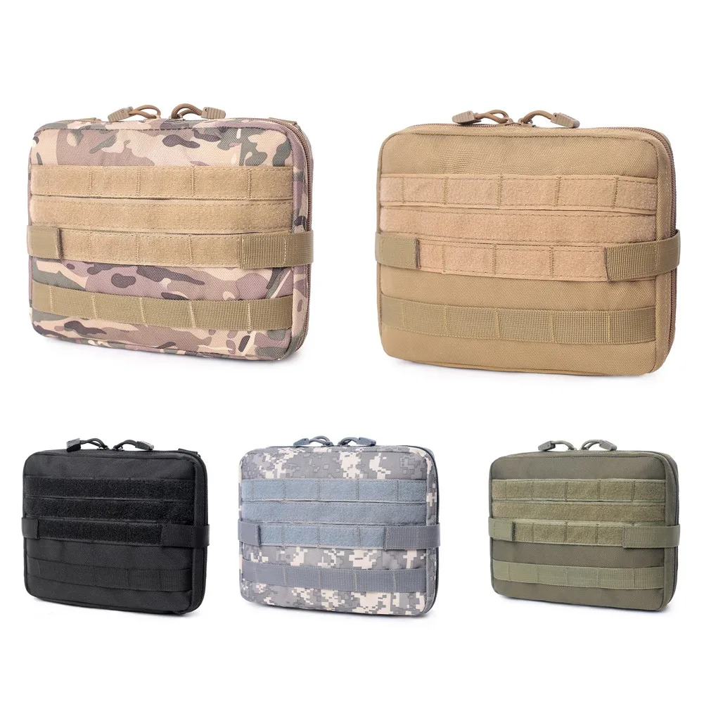 

Molle Webbing Outdoor Camping Storage Bag Two-way Fastener Adjustable Belt Elastic Rope Hiking Fishing Hunting Tool Storage Bag