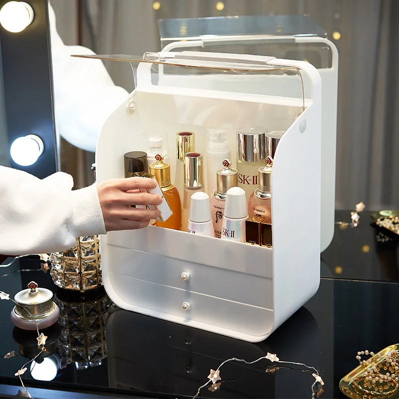 Ящик для хранения косметики пыленепроницаемый ящик ухода за кожей коробка