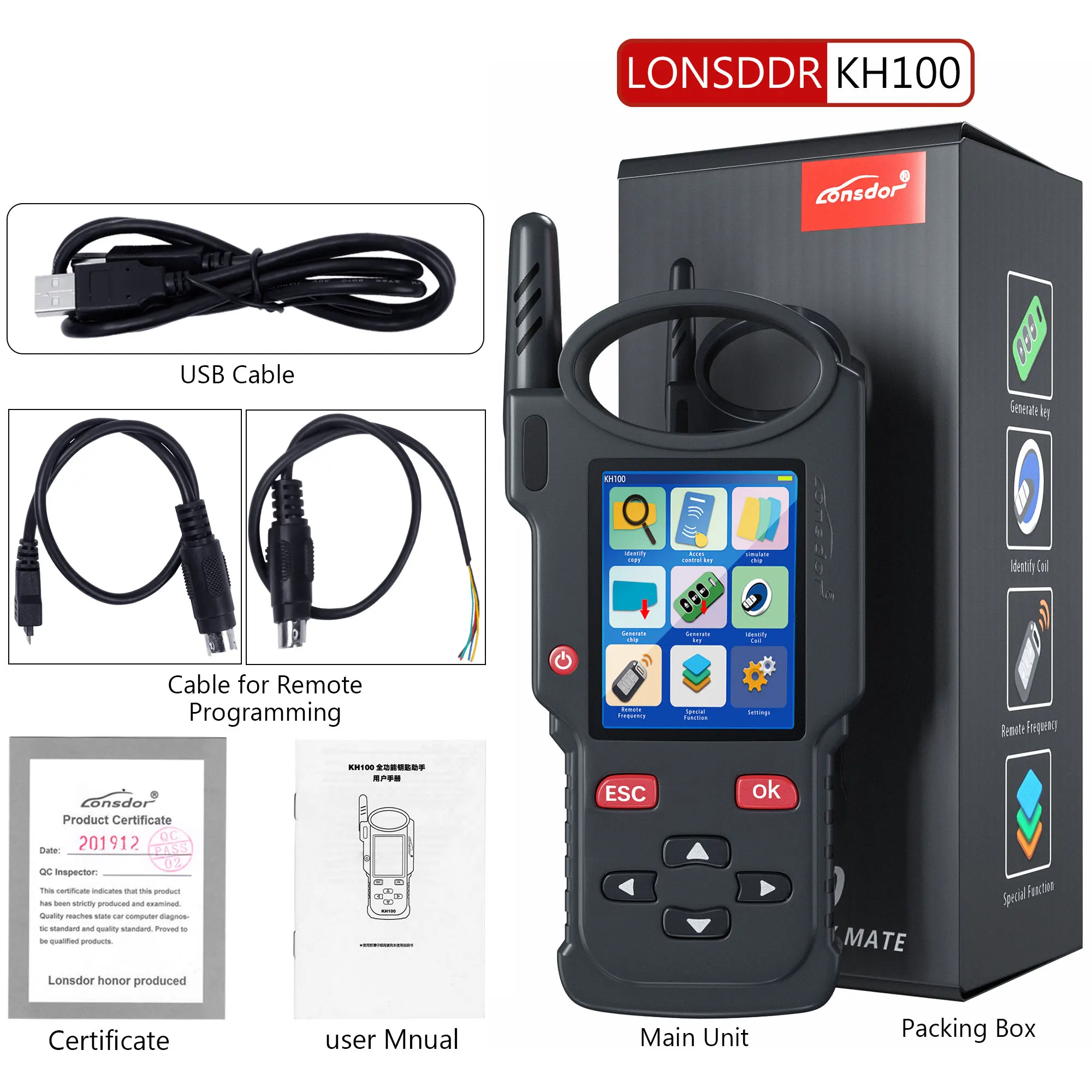 Ручной дистанционный ключ программатор OBD2 Lonsdor KH100 для toyota 8A(H) чип obd2 инструменты