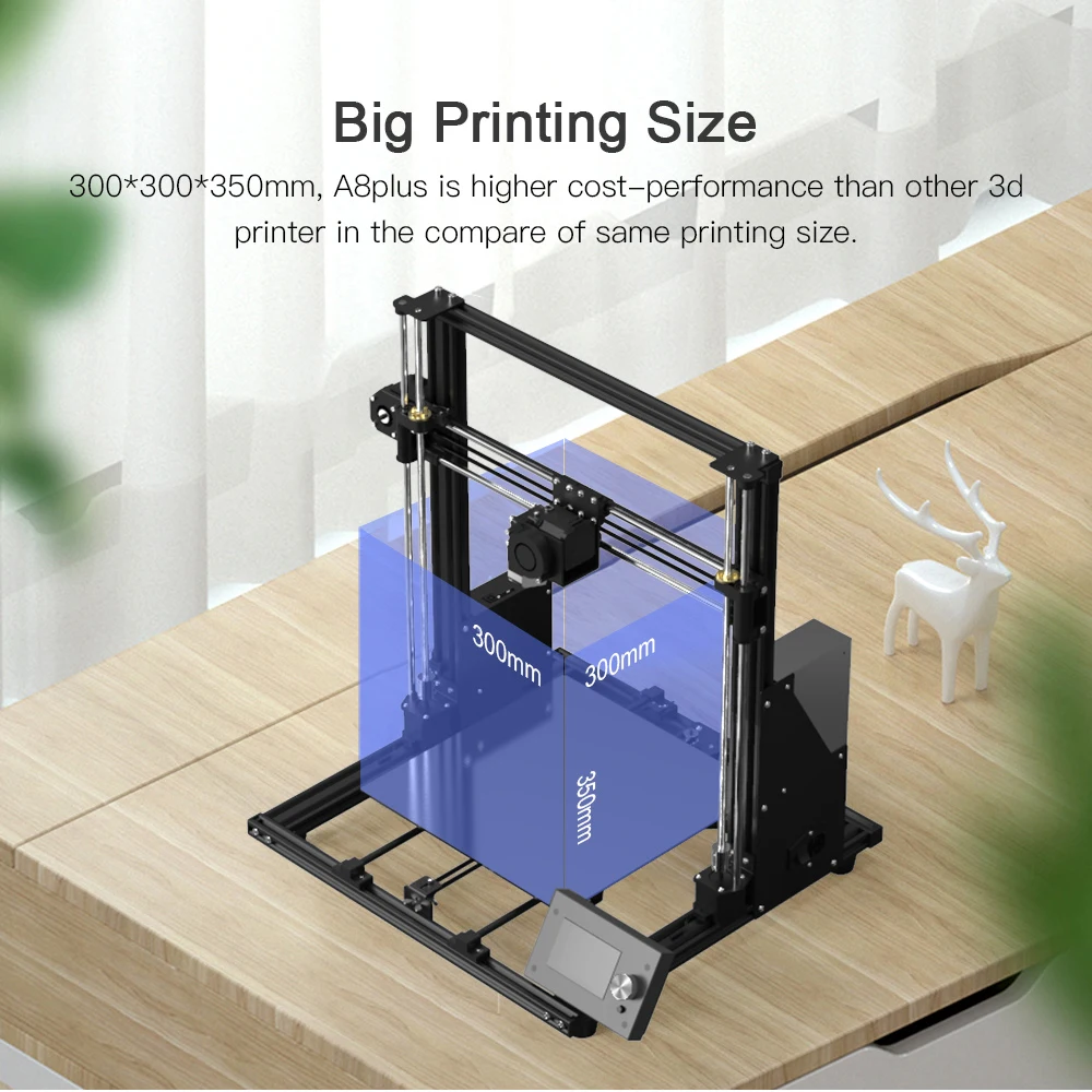 3D принтер Anet A8 Plus для объемной печати полностью металлический двойной Z-двигатель