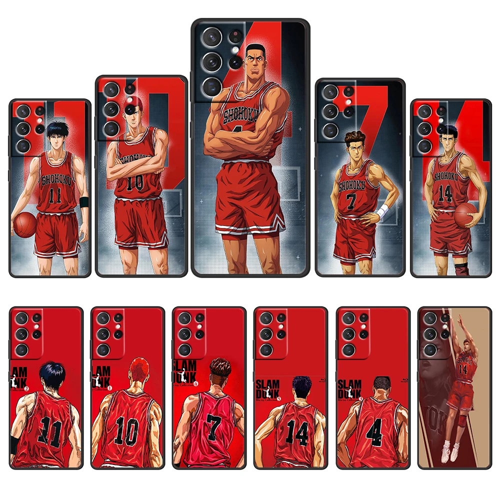 

Slam Dunk Anime Basketball for Samsung Galaxy S22 PRO S21 S20 FE Ultra S10e S9 S8 S7 S6 Plus Edge 5G Black Phone Case Cover