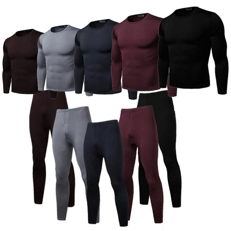 Новинка 2019 модный брендовый мужской зимний Повседневный теплый комплект нижнего