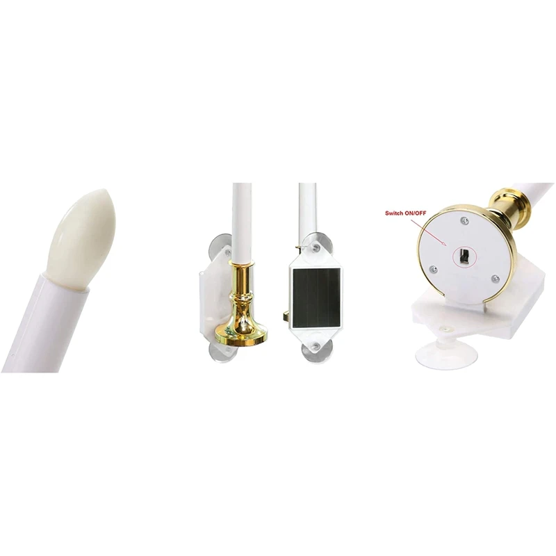 

HOT 8 Pack Flameless Candles Light Solar Powered Candle Light Window Wall Lamp Wall Lamp with Suction Cups,Decoration