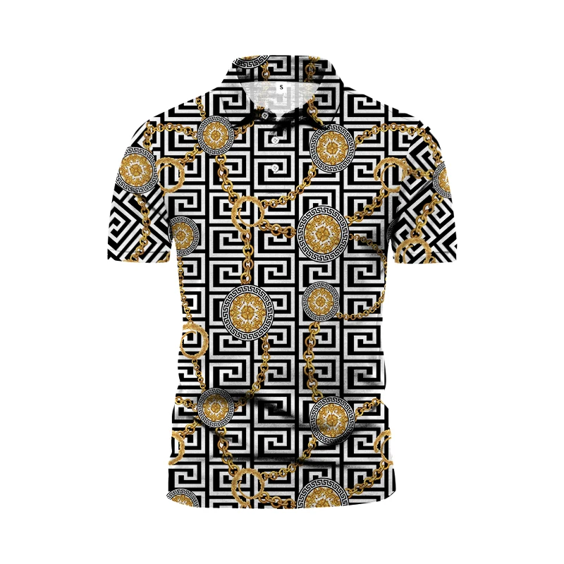 Мужская рубашка-поло с коротким рукавом цветными блоками лето 2021 | одежда