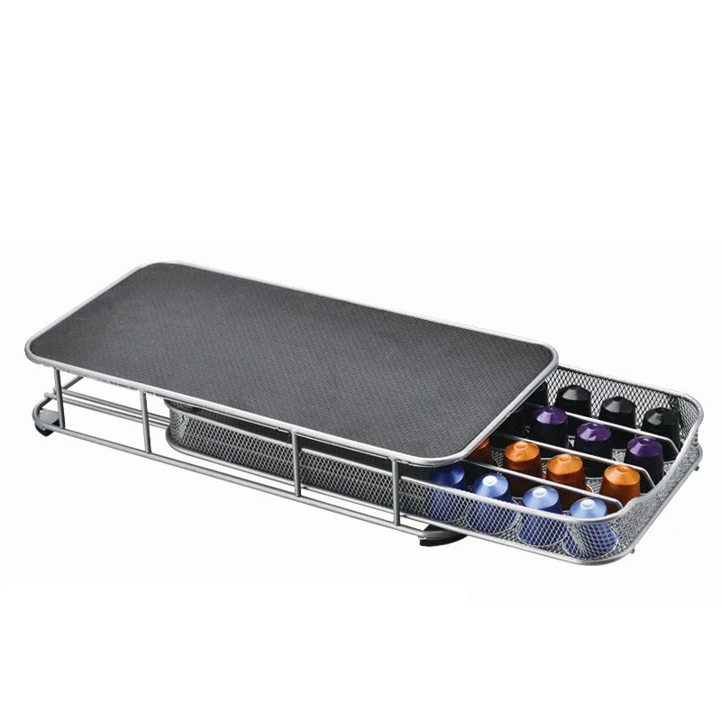 

Coffee Capsules Holder for Nespresso Coffee Capsules, Holds 40pcs Coffee Capsules,Elegant and Modern Chrome Finish