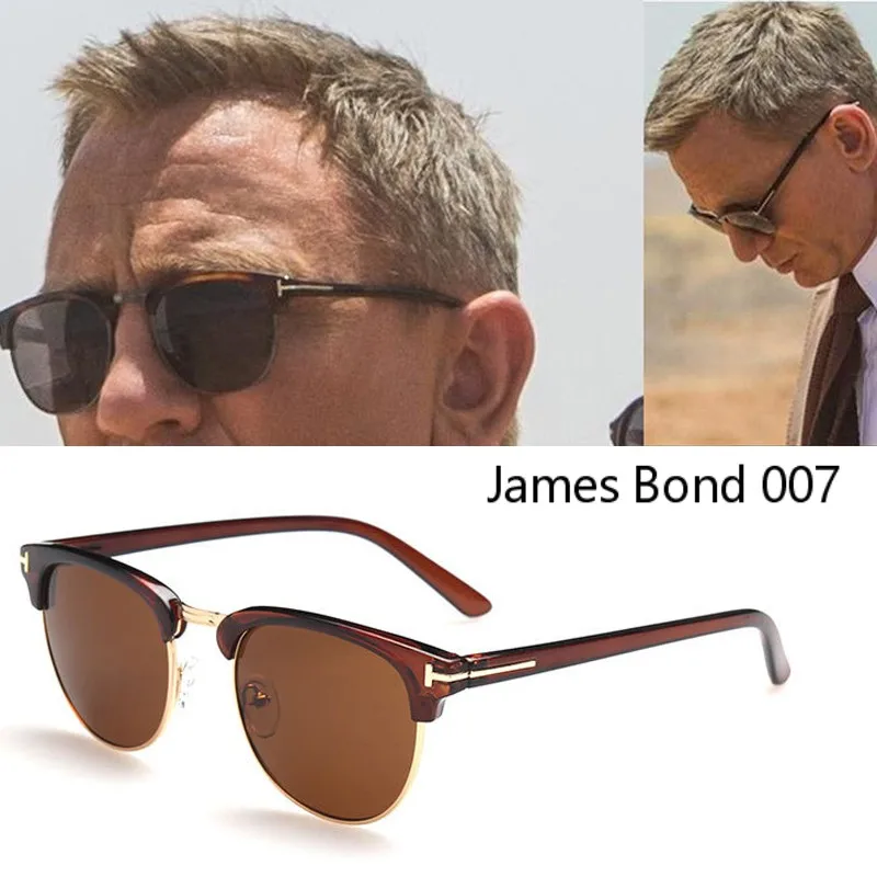 Мужские и женские темные очки James Bond классические брендовые солнцезащитные с
