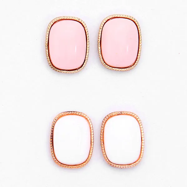 1 пара Модные женские милые шикарные розовые белые ювелирные изделия серьги